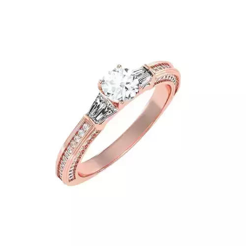 solitaire wedding engagement women ring 3dm render detail