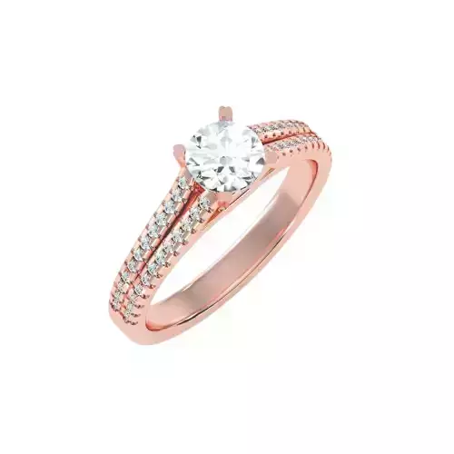 solitaire wedding engagement women ring 3dm stl render detail
