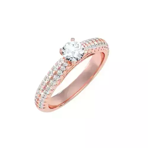 solitaire wedding engagement women ring 3dm stl render detail