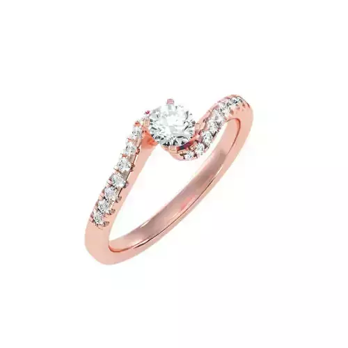 solitaire wedding engagement women ring 3dm stl render detail