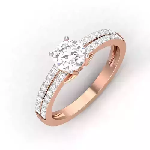 solitaire wedding engagement women ring 3dm render detail