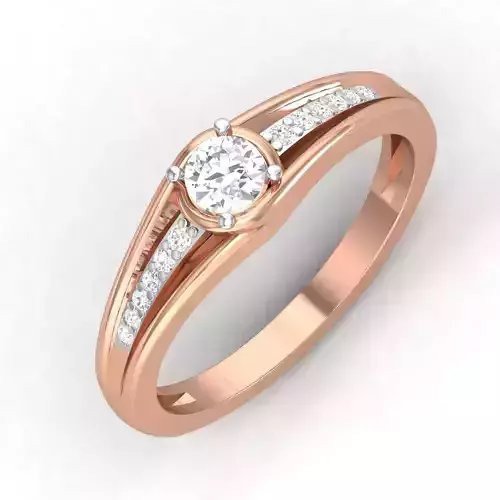 solitaire wedding engagement women ring 3dm render detail