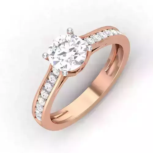 solitaire wedding engagement women ring 3dm render detail