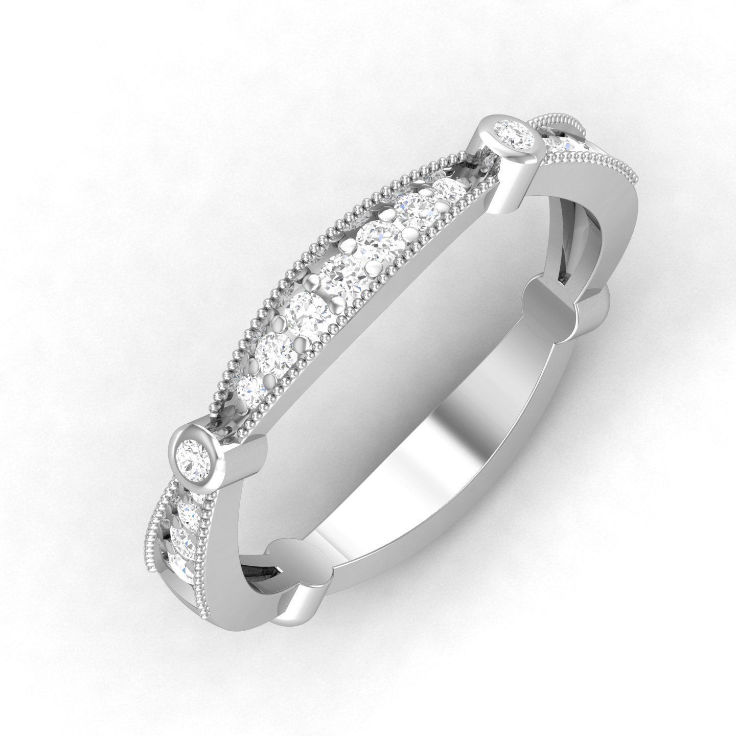 Women Band Ring 3dm render detail 3D print model_1