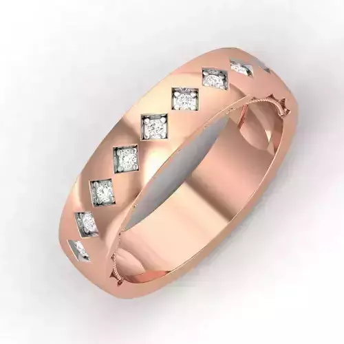 Women Band Ring 3dm render detail