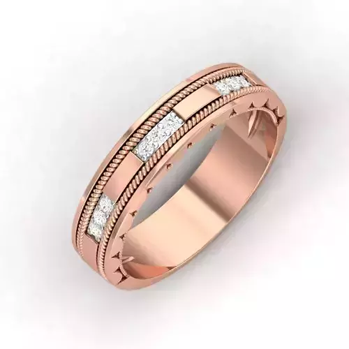Women Band Ring 3dm render detail