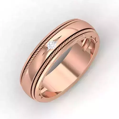 Women Band Ring 3dm render detail