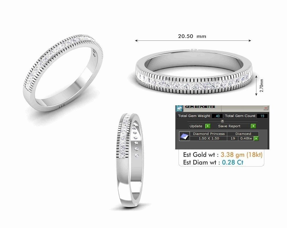 Women Band Ring 3dm render detail 3D print model_16