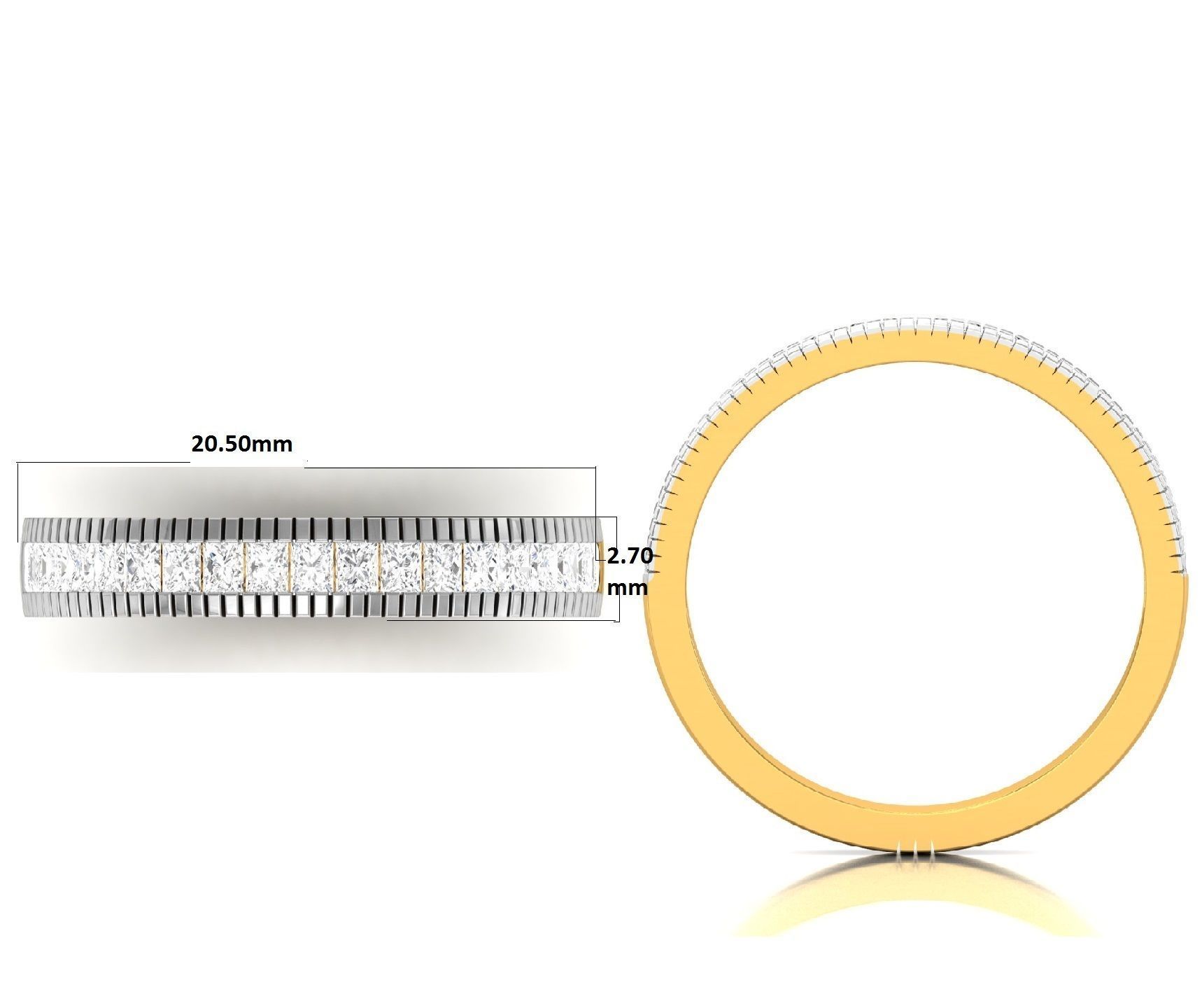 Women Band Ring 3dm render detail 3D print model_15