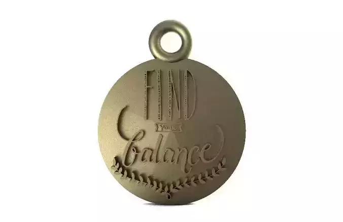 find your balance pendant 3D print model
