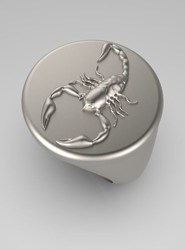 Zodiac ring Scorpio 003 3D print model
