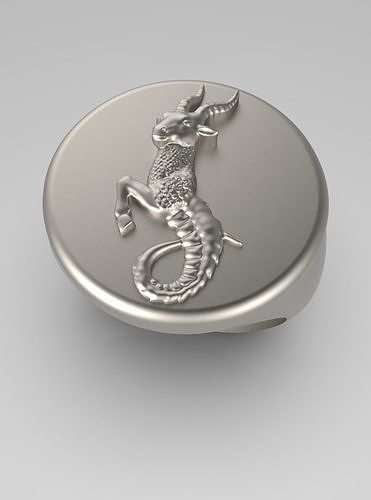 Zodiac ring Capricorn 003 3D print model