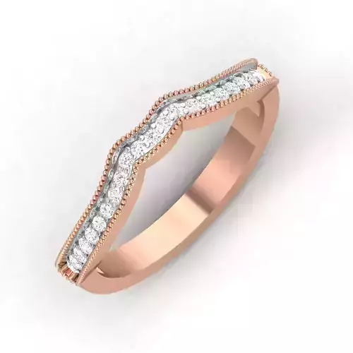 Women Band Ring 3dm render detail