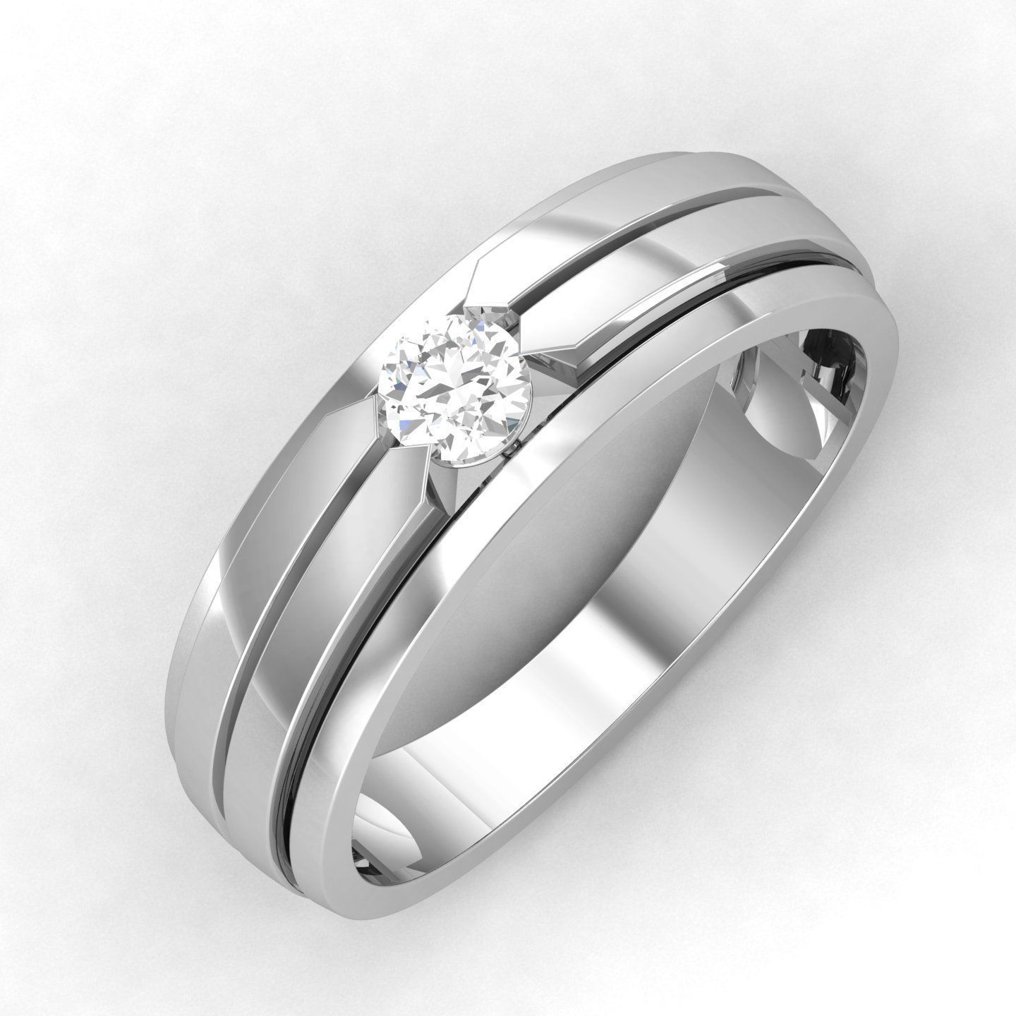 Women Band Ring 3dm render detail 3D print model_4