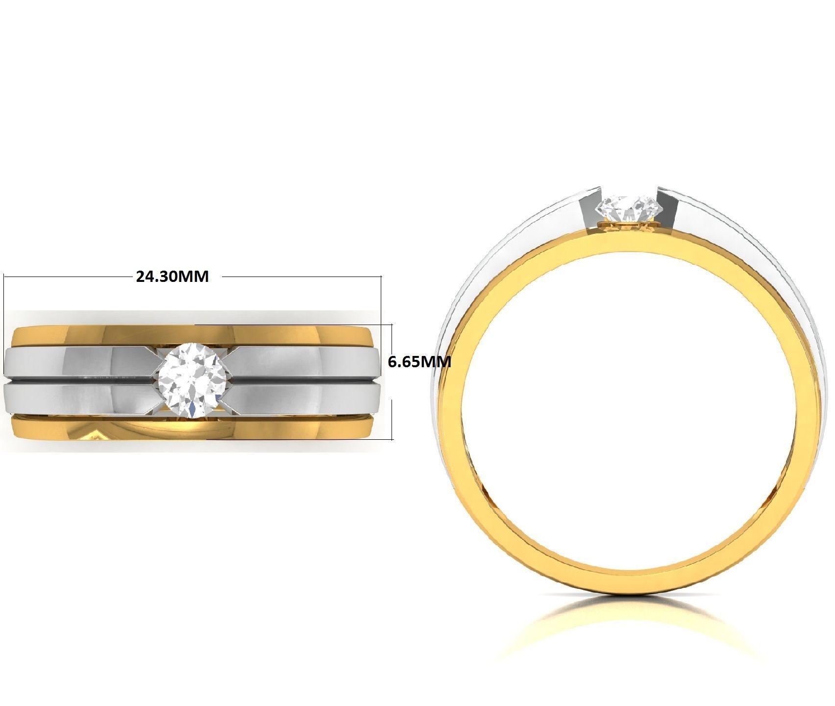 Women Band Ring 3dm render detail 3D print model_6