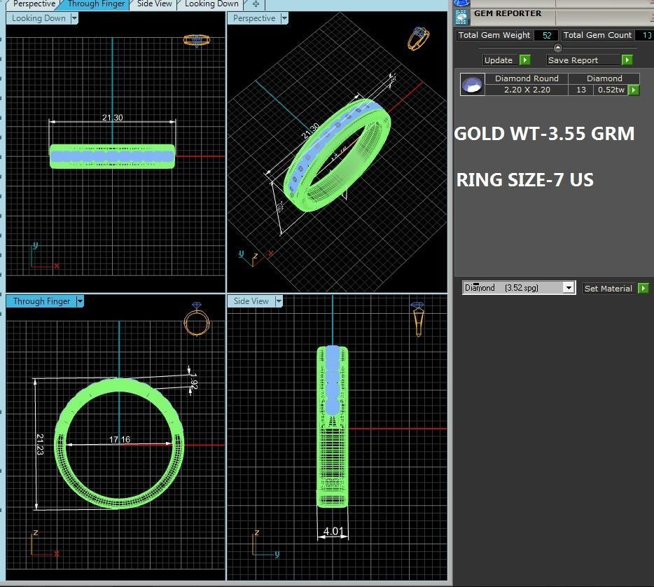Women Band Ring 3dm stl render detail 3D print model_12