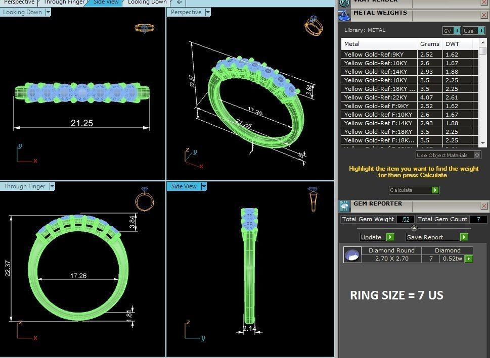 Women Band Ring 3dm stl render detail 3D print model_12