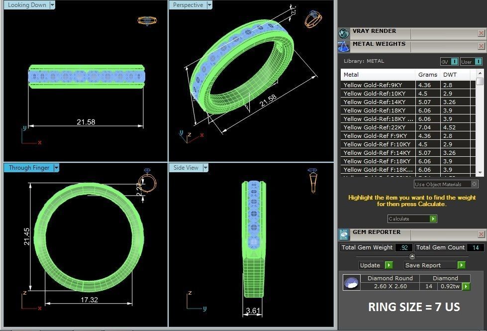 Women Band Ring 3dm stl render detail 3D print model_12