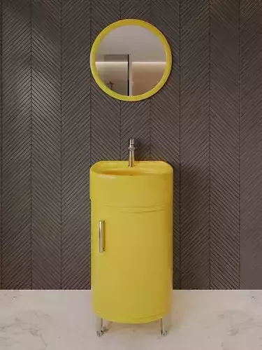 Yellow Washbasin