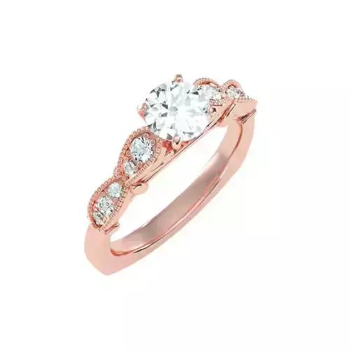 solitaire wedding engagement women ring 3dm stl render detail