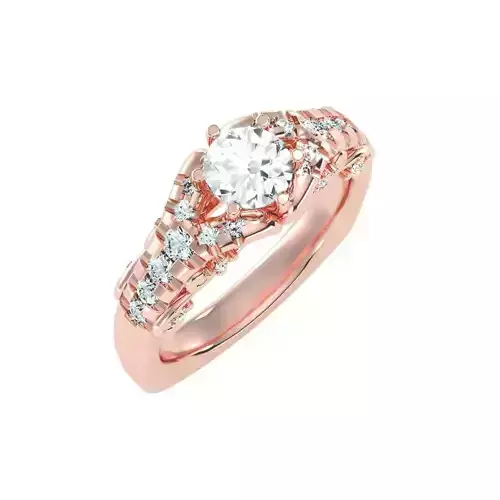 solitaire wedding engagement women ring 3dm stl render detail