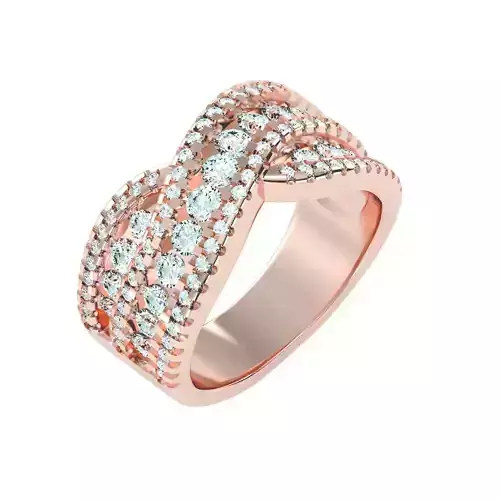 Women Band Ring 3dm stl render detail