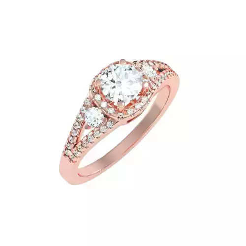 solitaire wedding engagement women ring 3dm stl render detail