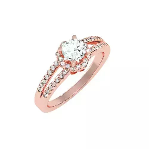 solitaire wedding engagement women ring 3dm stl render detail