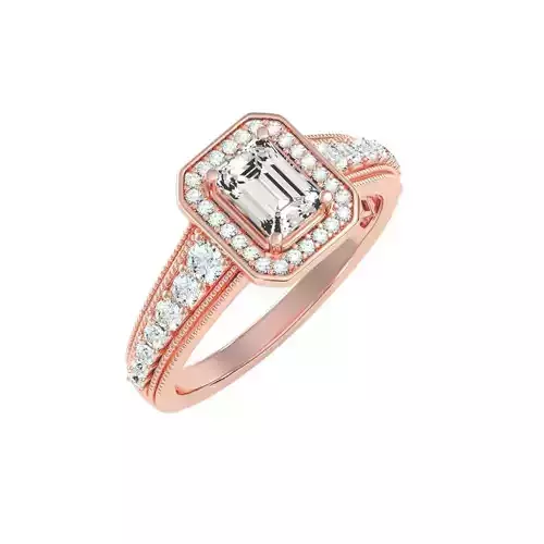solitaire wedding engagement women ring 3dm stl render detail