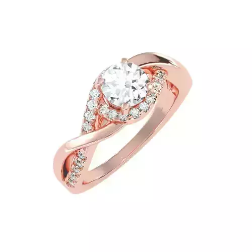 solitaire wedding engagement women ring 3dm stl render detail