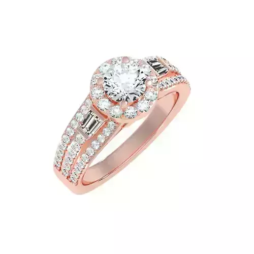 solitaire wedding engagement women ring 3dm stl render detail