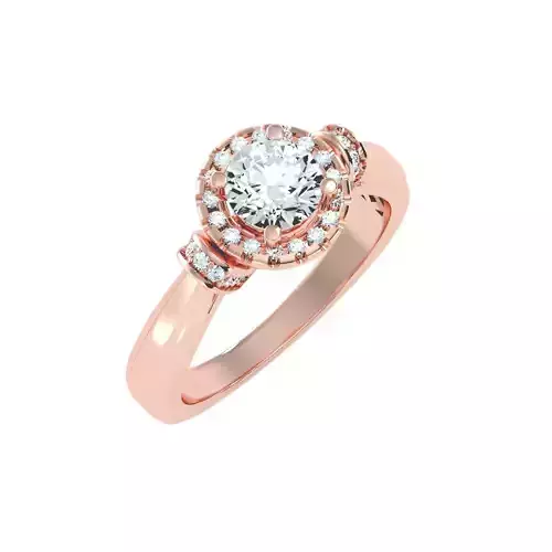 solitaire wedding engagement women ring 3dm stl render detail