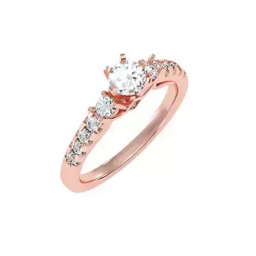 solitaire wedding engagement women ring 3dm stl render detail