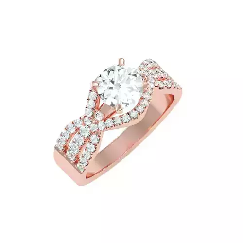 solitaire wedding engagement women ring 3dm stl render detail
