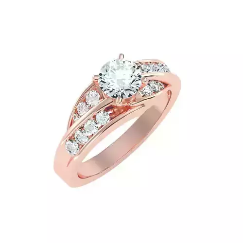 solitaire wedding engagement women ring 3dm stl render detail