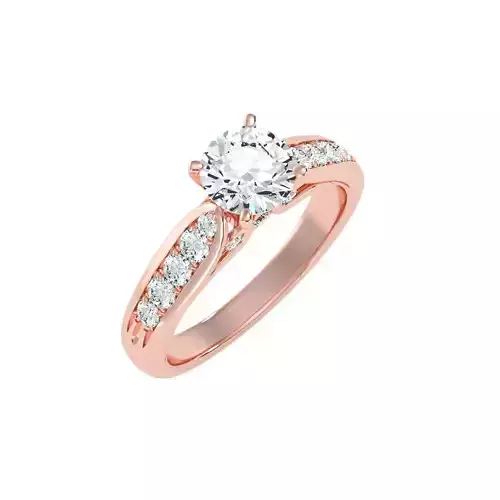 solitaire wedding engagement women ring 3dm stl render detail