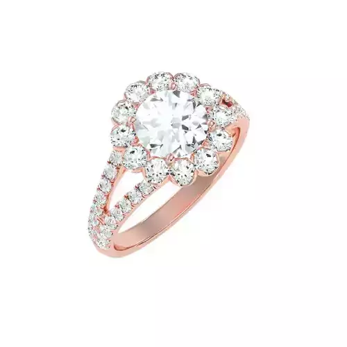 solitaire wedding engagement women ring 3dm stl render detail