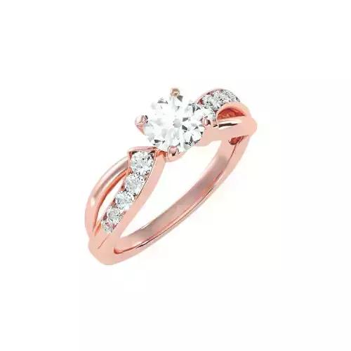 solitaire wedding engagement women ring 3dm stl render detail