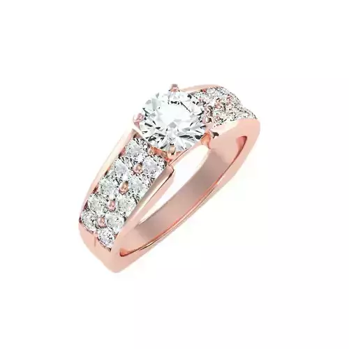 solitaire wedding engagement women ring 3dm stl render detail