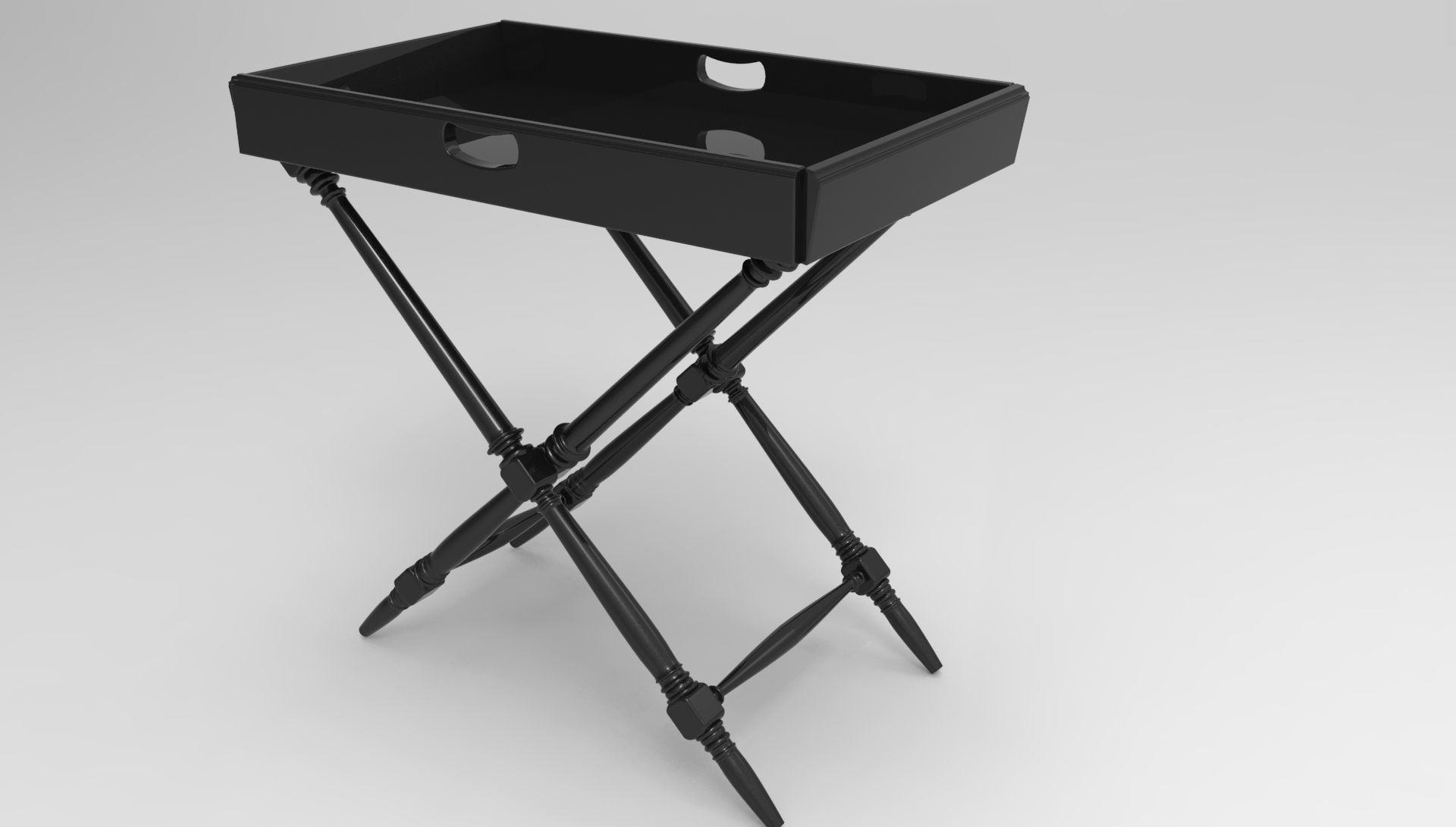 Black side table  3D model_5