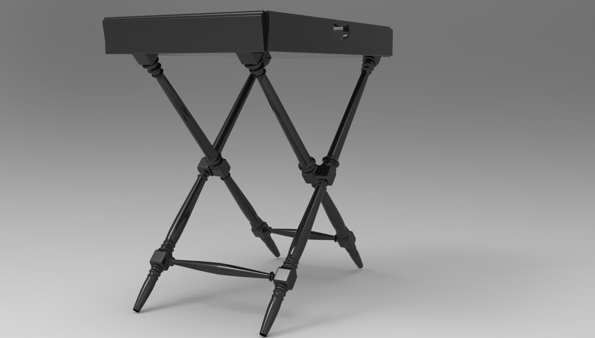 Black side table  3D model_4
