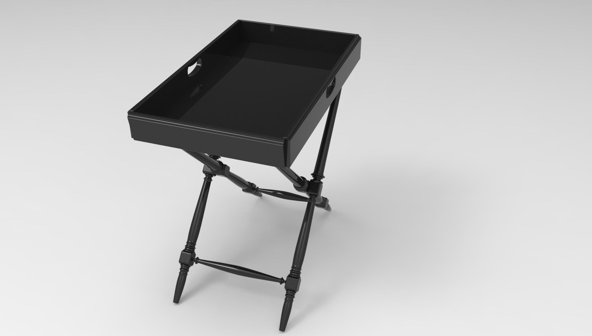 Black side table  3D model_1