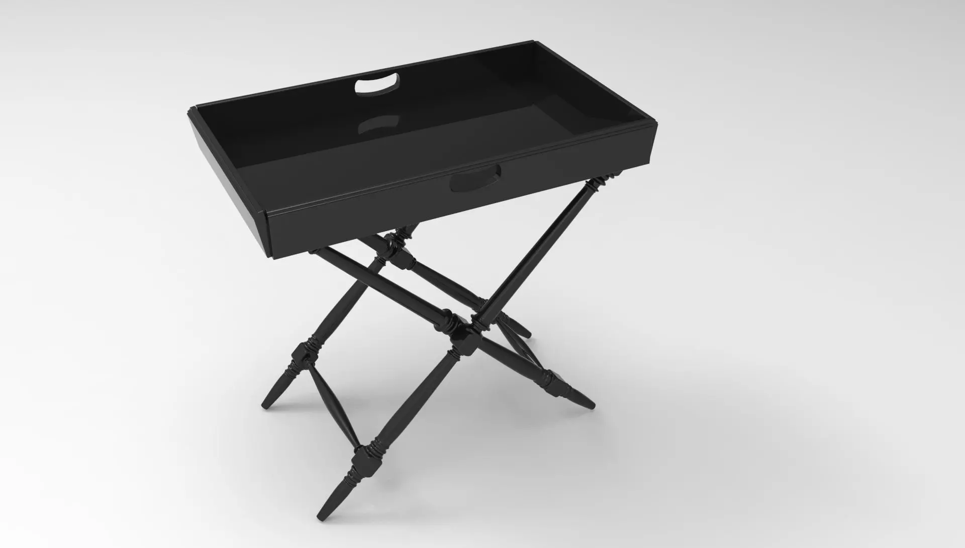 Black side table  3D model_0