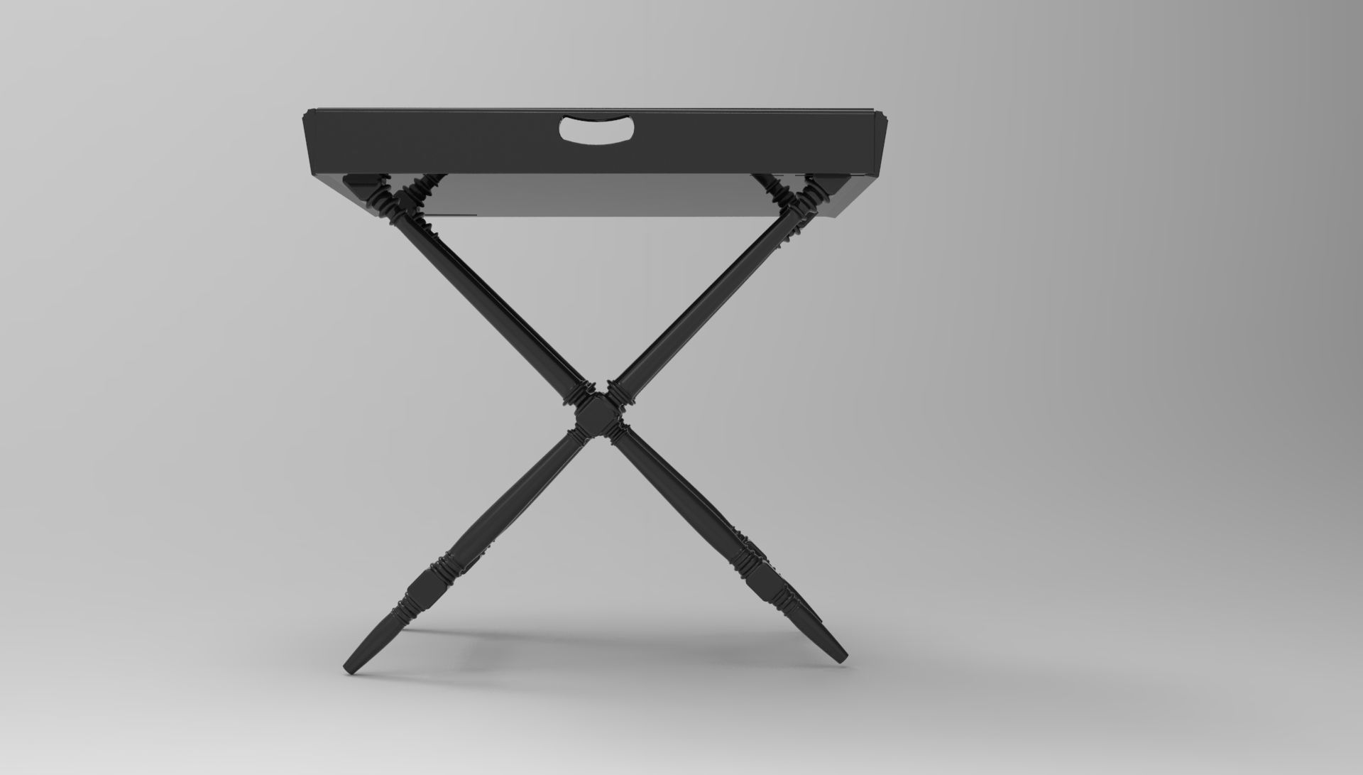 Black side table  3D model_2