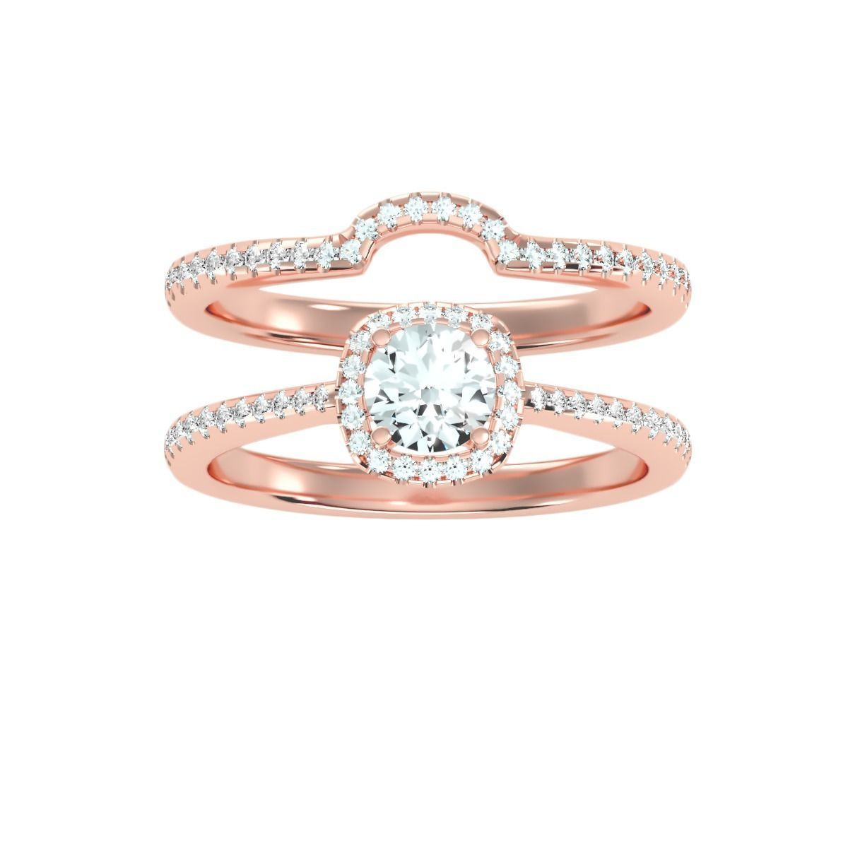 solitaire wedding engagement women ring 3dm stl render detail 3D print model_3