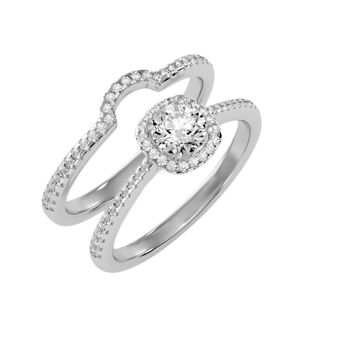 solitaire wedding engagement women ring 3dm stl render detail 3D print model_5