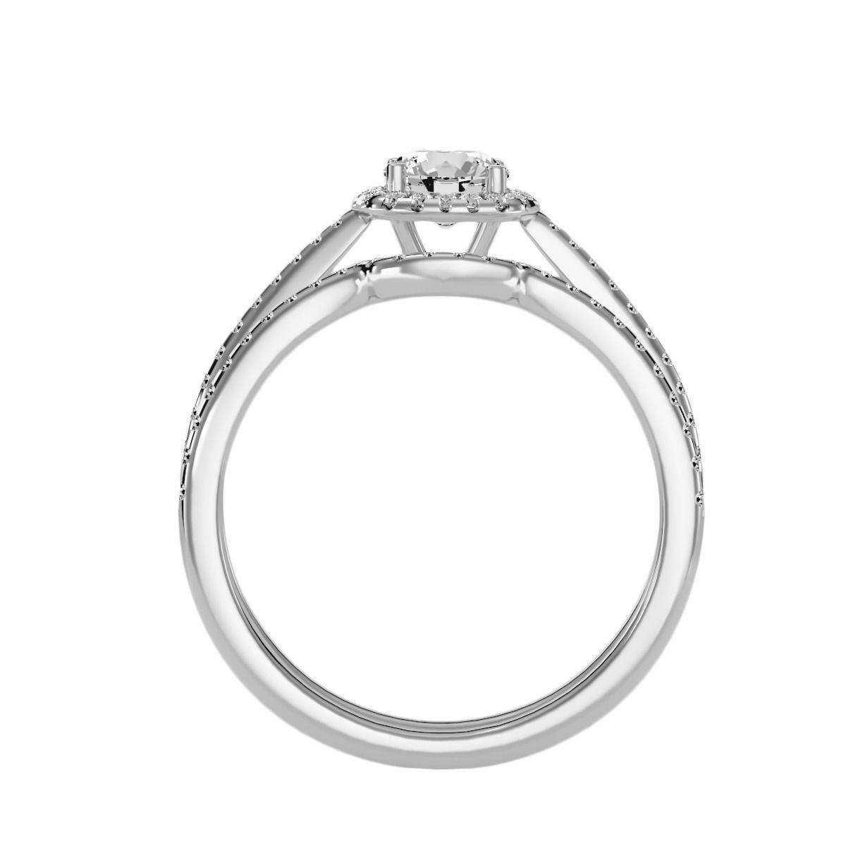 solitaire wedding engagement women ring 3dm stl render detail 3D print model_4