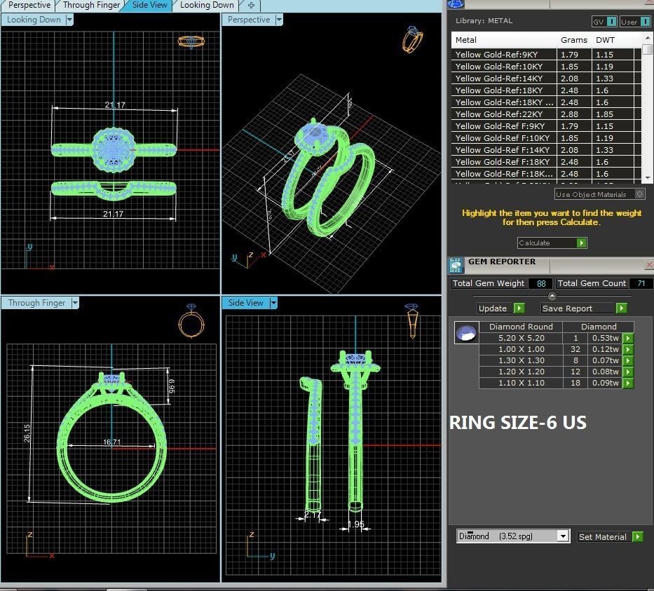solitaire wedding engagement women ring 3dm stl render detail 3D print model_12