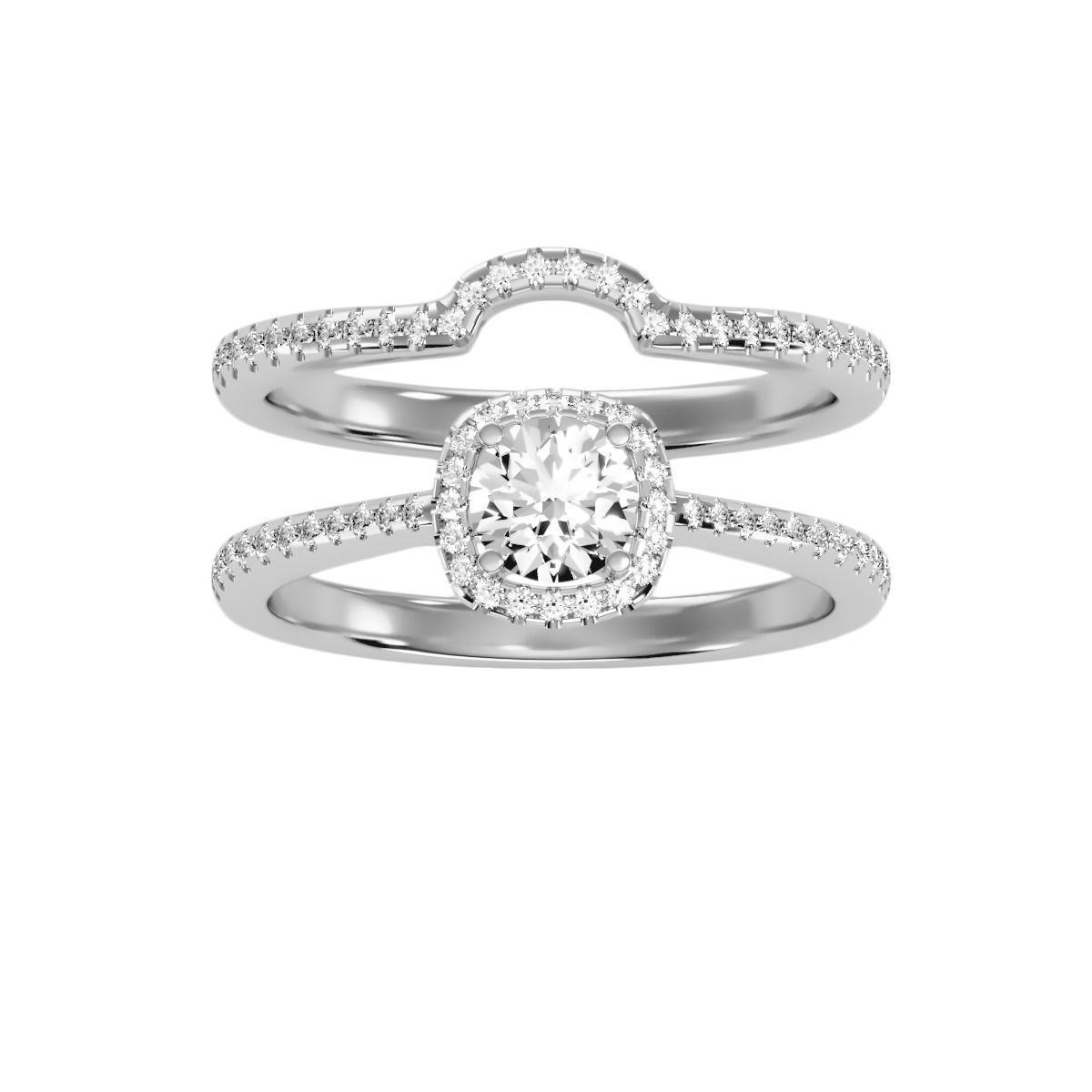solitaire wedding engagement women ring 3dm stl render detail 3D print model_7