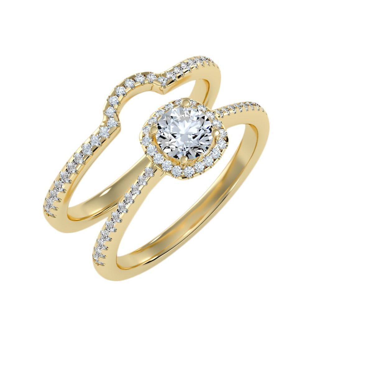 solitaire wedding engagement women ring 3dm stl render detail 3D print model_9